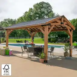 Costco Backyard Discovery Norwood 16ft x 12ft (4.8 x 3.7m) Wooden Gazebo offer