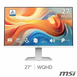 Costco MSI PRO MP273QW E14 27 inch WQHD 144Hz IPS Monitor, 9S6-3PE2CH-023 offer