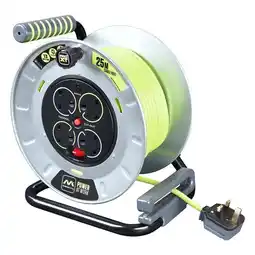 Costco Masterplug 25M Metal Cable Reel with 4 Sockets offer