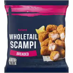 Iceland Iceland Wholetail Breaded Scampi 280g offer