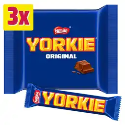 Iceland Yorkie Milk Chocolate Bar 3 Pack Multipack 138g offer