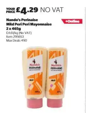 Nando’s Perinaise Mild Peri Peri Mayonnaise