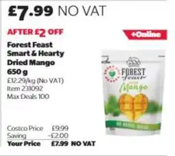 Costco Forest Feast Smart & Hearty Dried Mango 650g offer