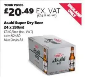 Costco Asahi Super Dry Beer offer