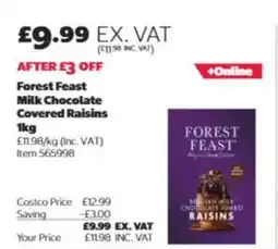 Costco Forest Feast Milk Chocolate Covered Raisins offer