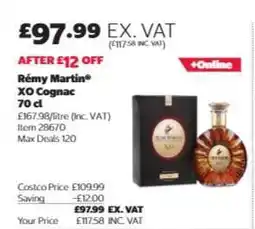Costco Rémy Martin XO Cognac 70 cl offer