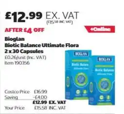 Costco Bioglan Biotic Balance Ultimate Flora 2 x 30 Capsules offer