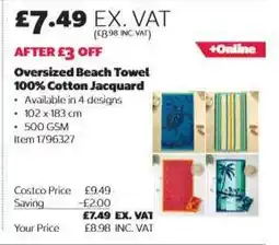 Costco Oversized Beach Towel offer