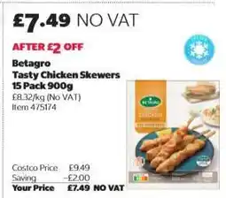 Costco Betagro Tasty Chicken Skewers offer