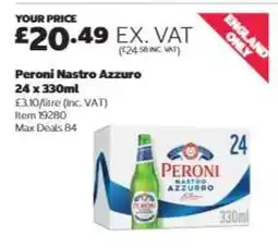 Costco PERONI NASTRO AZZURRO offer