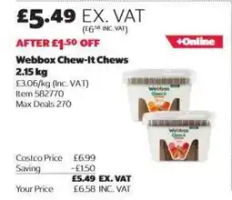 Costco Webbox Chew-It Chews 2.15 kg offer