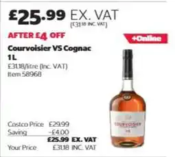 Costco Courvoisier VS Cognac 1L offer
