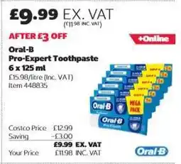 Costco Oral-B Pro-Expert Toothpaste offer
