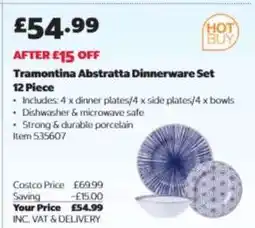 Costco Tramontina Abstratta Dinnerware Set 12 Piece offer