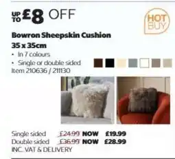Costco Bowron Sheepskin Cushion offer