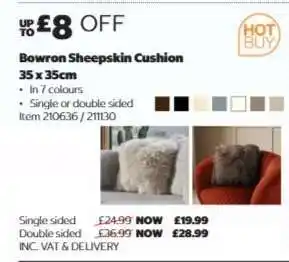 Costco Bowron Sheepskin Cushion offer