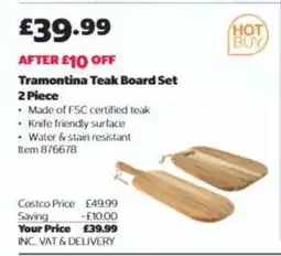 Costco Tramontina Teak Board Set offer