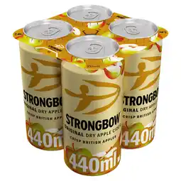 Iceland Strongbow Original Apple Cider Can 4.5% ABV 4x440ml offer