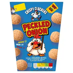 Iceland Crispy Cluckers Crispy Chicken Bites with a Pickled Onion flavour sachet 300g offer