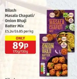 Aldi Bilash Masala Chapati/Onion Bhaji Batter Mix offer