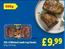 Lidl XXL 4 Minted Lamb Leg Steaks offer