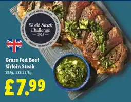 Lidl Grass Fed Beef Sirloin Steak offer