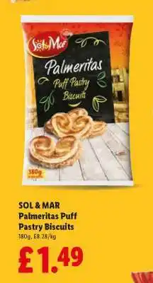 Lidl Sol & Mar Palmeritas Puff Pastry Biscuits offer