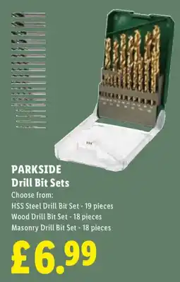 Lidl PARKSIDE Drill Bit Sets offer