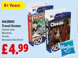Lidl HASBRO Travel Games offer