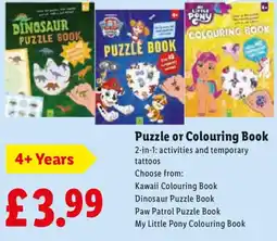 Lidl Puzzle or Colouring Book offer