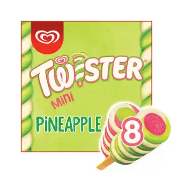 Asda Twister 8 Mini Pineapple Strawberry & Lemon Ice Cream Lollies offer