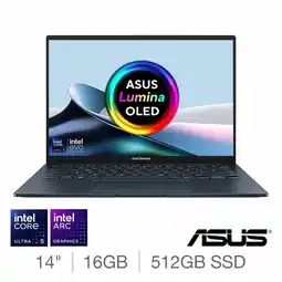 Costco ASUS Zenbook, Intel Core Ultra 5, 16GB RAM, 512GB SSD, 14 Inch OLED Laptop, UX3405CA-QL241W offer
