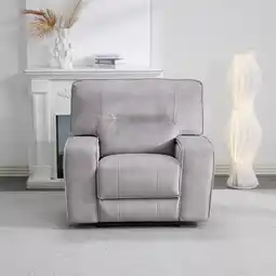 Costco Excalibur Grey Fabric Power Recliner Armchair offer