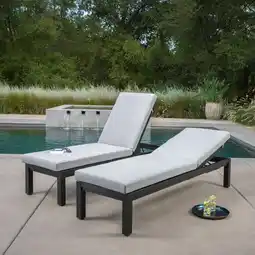Costco SunVilla Cinder Cushioned Chaise Lounger - Set of 2 offer