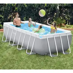 Costco Intex 13ft 1.5 (4m) Rectangular Prism Frame Pool with Filter Pump and Ladder offer
