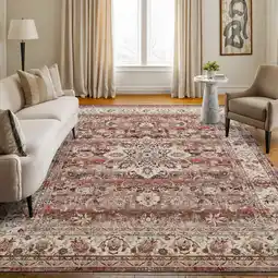 Costco Concept Looms Vintage Kashan Red Rug, in 3 Sizes offer