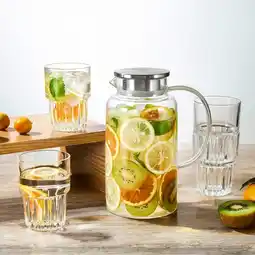 Costco King Crystal Pitcher and Glass Set, 5 Piece offer