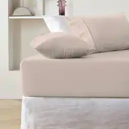 Costco Purity Home 400 Thread Count Cotton Pink Fitted Sheet in 4 Sizes offer