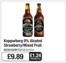 Makro Kopparberg 0% Alcohol Strawberry/Mixed Fruit offer