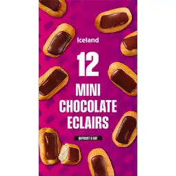 Iceland Iceland 12 Mini Chocolate Eclairs 140g offer
