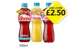 Londis Ribena Strawberry No Sugar, Pineapple & Passionfruit, Summer Fruits offer