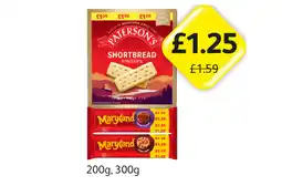 Londis Patterson's Shortbread Fingers, Maryland Double Choc, Choc Chip offer