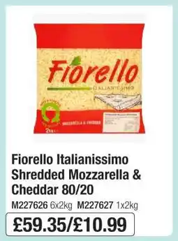 Makro Fiorello Italianissimo Shredded Mozzarella & Cheddar 80/20 offer