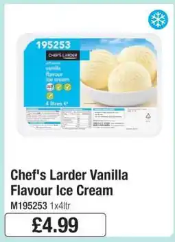 Makro Chef’s Larder Vanilla Flavour Ice Cream offer