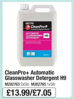 Makro CleanPro+ Automatic Glasswasher Detergent H9 offer