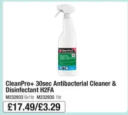 Makro CleanPro+ 30sec Antibacterial Cleaner & Disinfectant H2FA offer