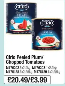 Makro Cirio Peeled Plum/Chopped Tomatoes offer