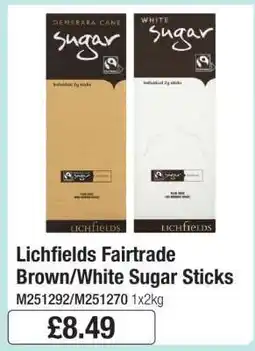 Makro Lichfields Fairtrade Brown/White Sugar Sticks offer