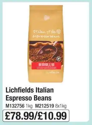 Makro Lichfields Italian Espresso Beans offer