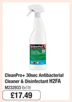 Makro CleanPro+ 30sec Antibacterial Cleaner & Disinfectant H2FA offer